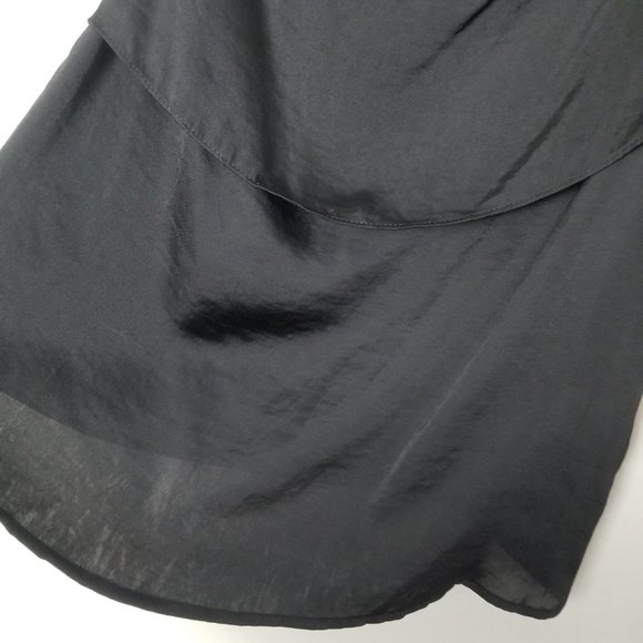 NWT Love,Fire black silky off the shoulder tank top women's size Medium (42) - Picture 6 of 9